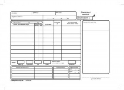 Docuform D.Gépjármű 17/V Fuvarlevél A/4 fekvő 50x3 lapos   (10 tömb/ csomag)